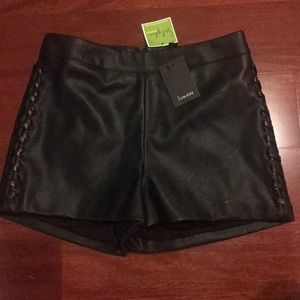 Brand new size s leather shorts